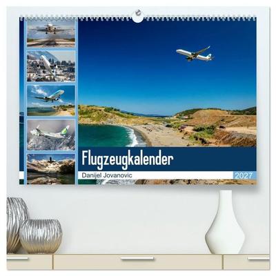 Flugzeugkalender 2027 (hochwertiger Premium Wandkalender 2027 DIN A2 quer), Kunstdruck in Hochglanz