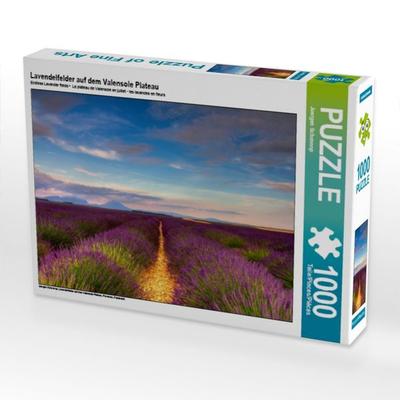 CALVENDO Puzzle Lavendelfelder auf dem Valensole Plateau | 1000 Teile Lege-Größe 64x48cm Foto-Puzzle für glückliche Stunden