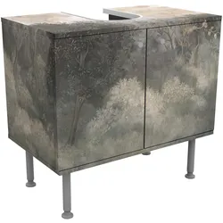 WASCHBECKENUNTERSCHRANK Schwalben über Baumkronen 60/55/35 cm