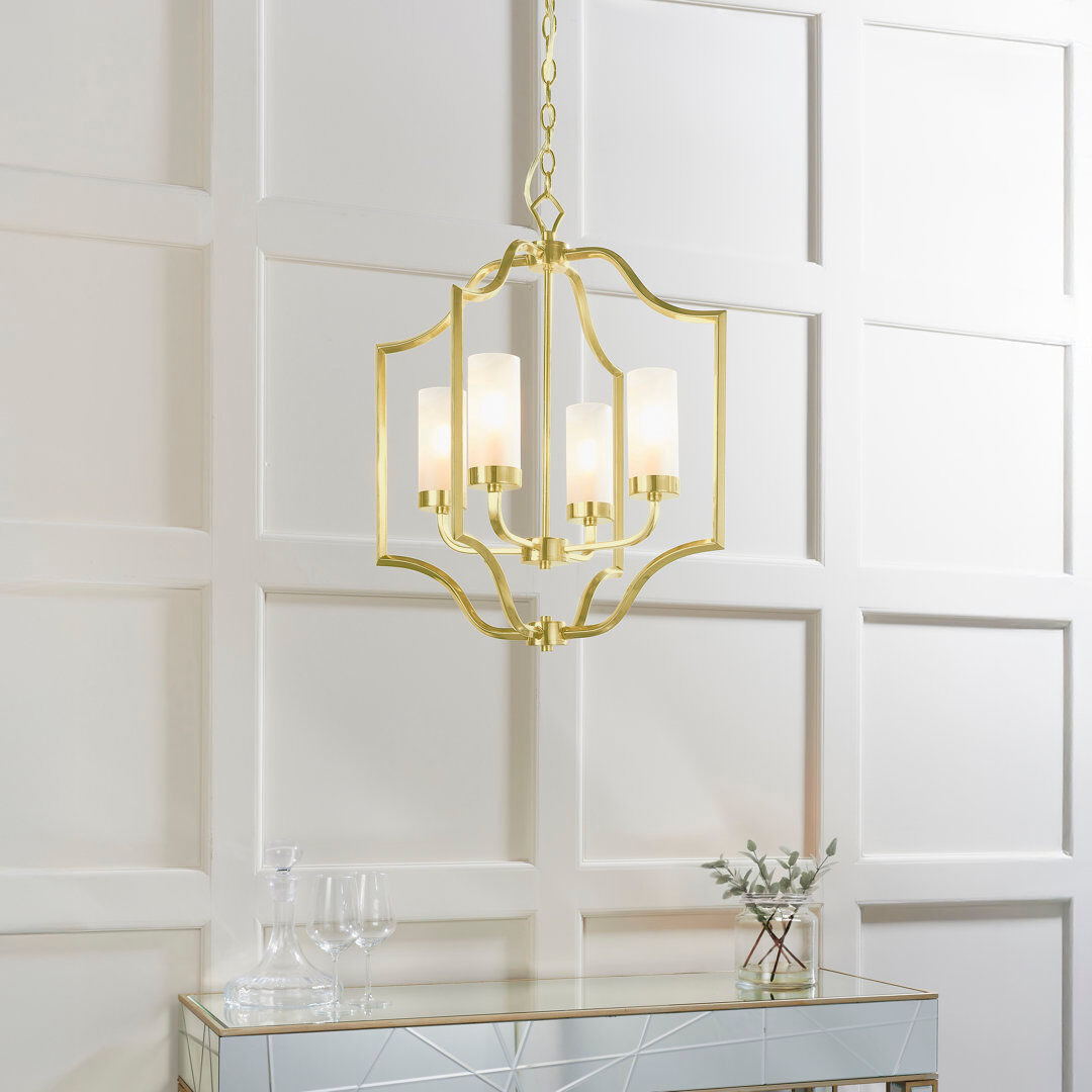 Mercury Glenmoor 4 - Light Candle Style Chandelier Brass 56cm H X 48cm W X 48cm D