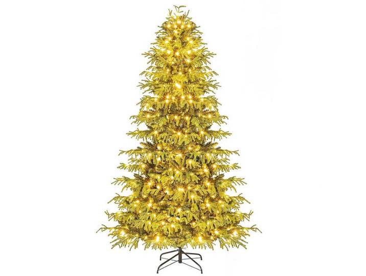Costway Weihnachtsbaum mit 370 warmweißen LEDs 210cm Grün, Metall, 210 cm, Dekoration, Weihnachtsdekoration, Christbäume & Zubehör