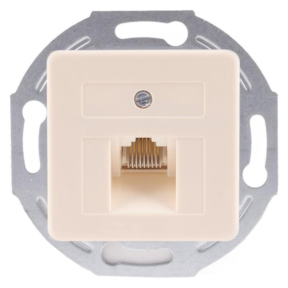 Protec Anschl. 1xRJ45 8(8) UP cw Zentralplatte.NET (Keystone Modul) (PUAE-4)