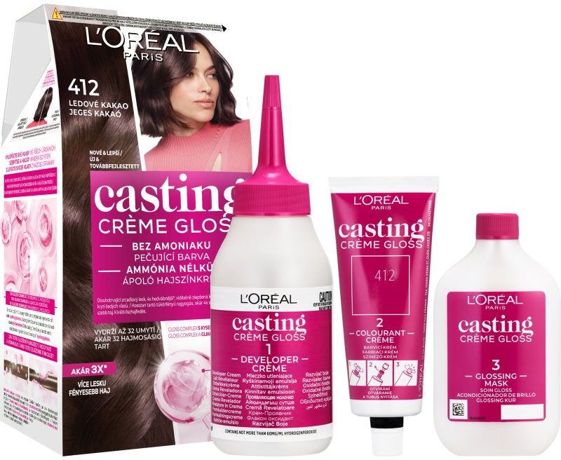 L’Oréal Paris Casting Creme Gloss coloration cheveux teinte 412 Iced Cocoa 1 pcs
