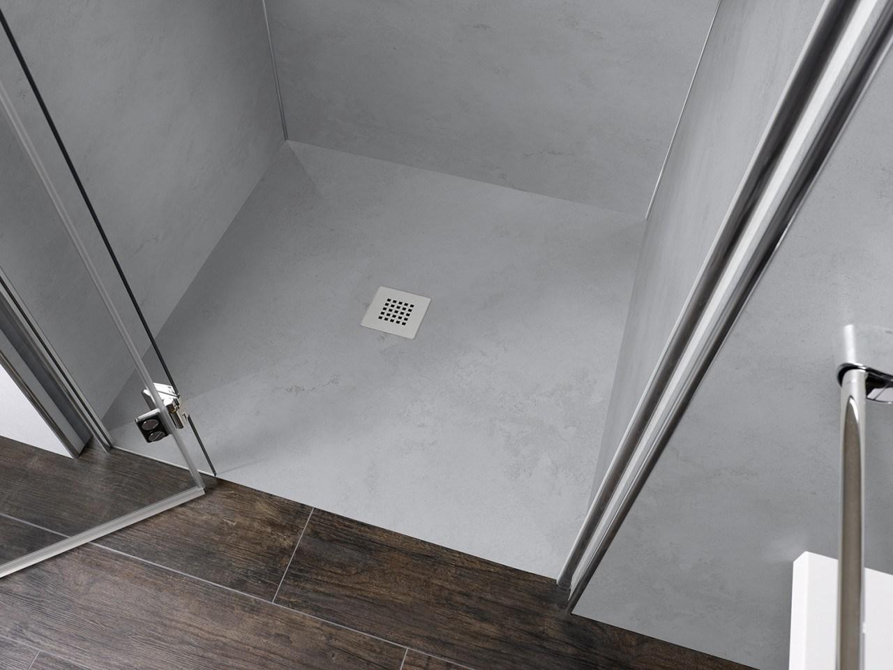 HSK Duschbodenelement mit Renodeco-Oberfläche, 100 x 100 x 5,0 cm, Sandstein, Farbe: terra-beige 5194010-604