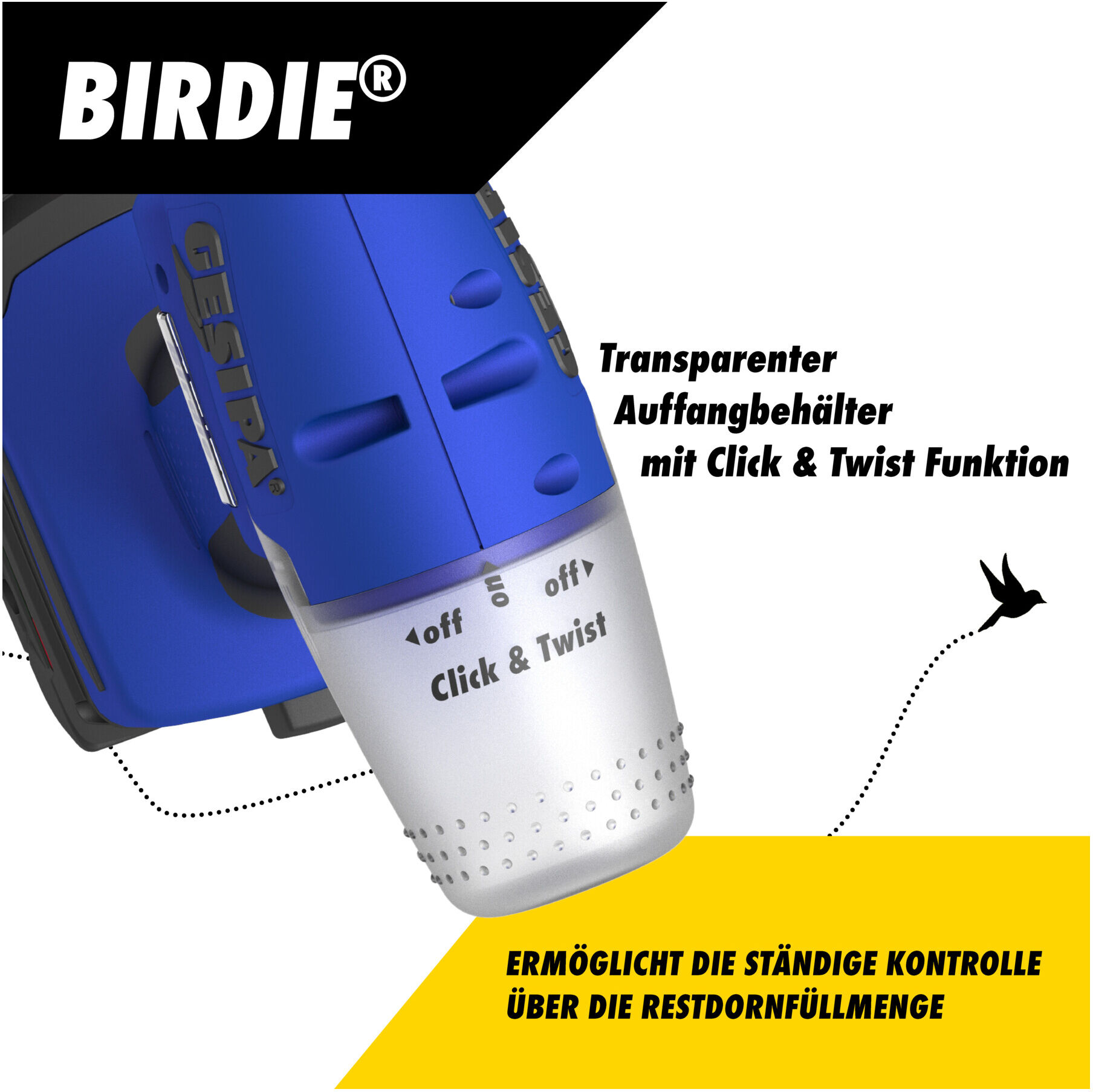 Gesipa Akku-Blindnietsetzgerät Birdie ohne Akku / ohne Ladegerät im Karton (1746718)