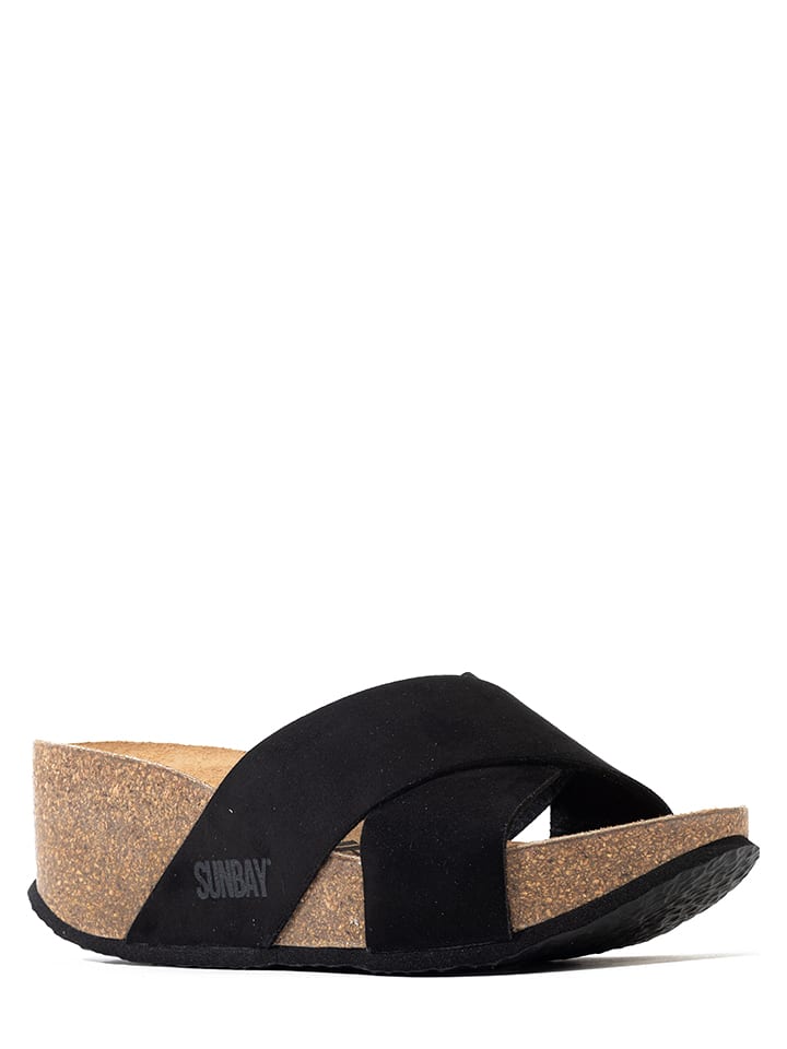 Sunbay Keilpantoletten "Sanoi" in Schwarz - 38