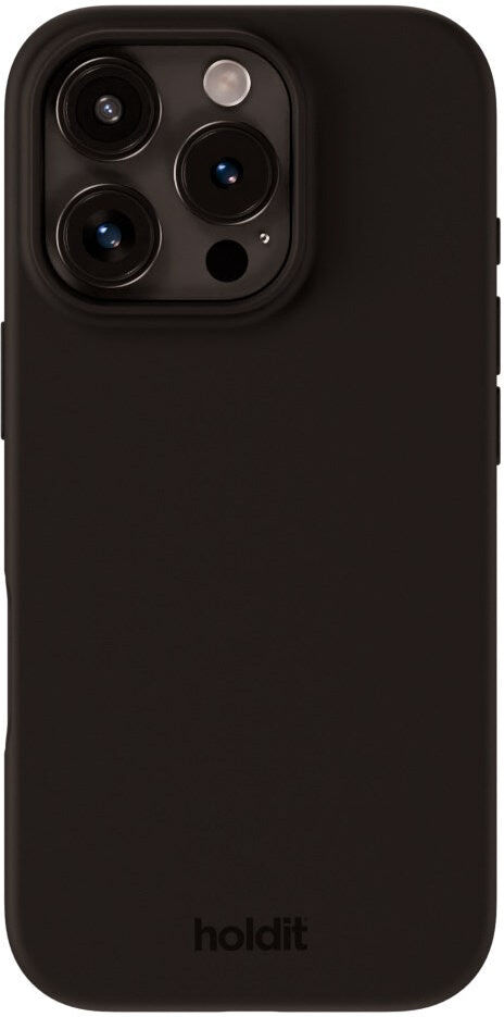 Holdit iPhone 16 Pro Soft Touch Silikone Cover - Black