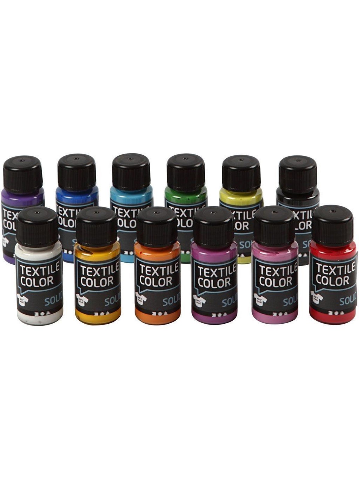 Creativ Company Opaque textile paint - Set of 12 colors 50ml
