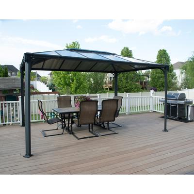 Pavillon PALRAM - CANOPIA "Martinique", grau (grau, grau), B/H/T: 430cm x 274cm x 296cm, Pavillons, BxT: 430x295,5 cm
