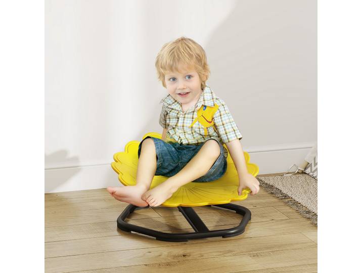 AIYAPLAY Chaise Pivotante Enfant Jaune entraînement équilibre