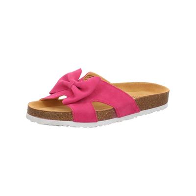 Pantolette THINK "Think Pantoletten Leder", Damen, Gr. 38, pink (candy), Leder, Schuhe Pantolette