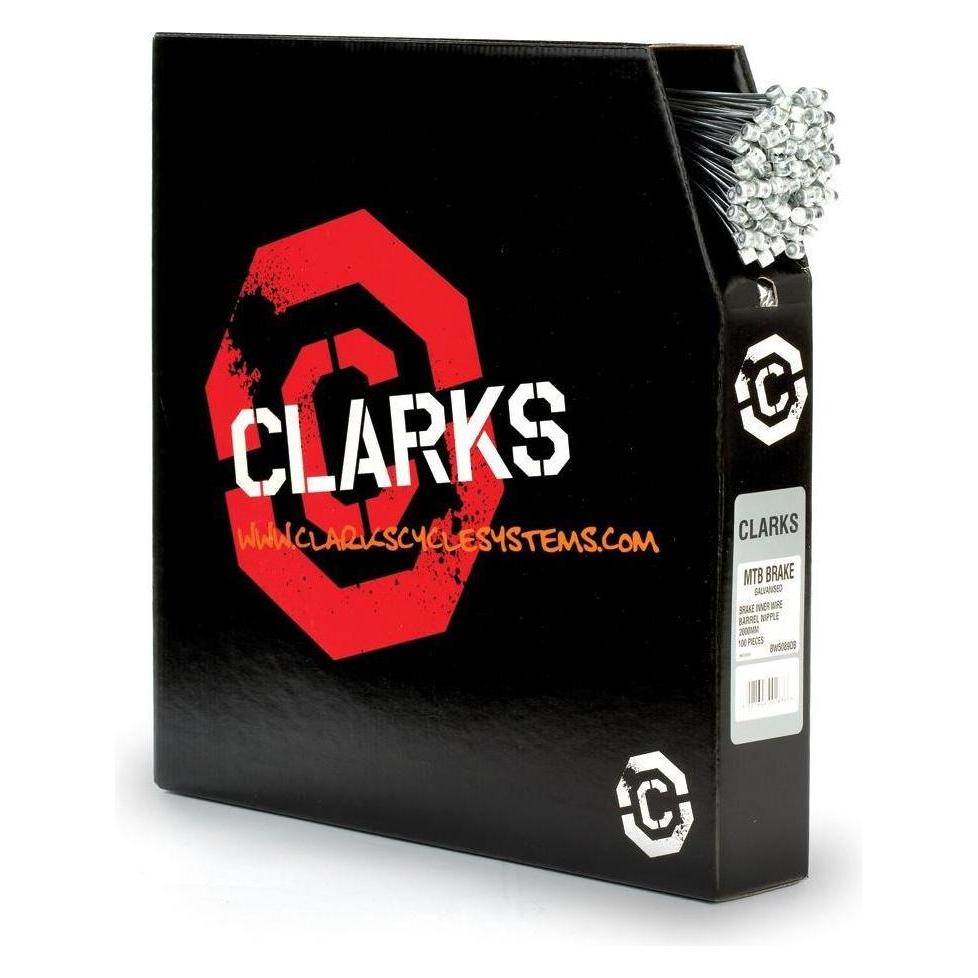 Clarks vorgeschmiert Barrel Nipple Brake Inner Cable (100 Stück)-Silber (CLA-W7136DB)
