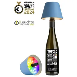 Sompex TOP 2.0 - Blau, RGBW-Akku-Flaschenleuchte