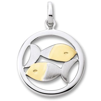 Sternzeichenanhänger ONE ELEMENT "Fische Sternzeichen Anhänger aus 925 Silber", silber, Schmuckanhänger, Damen, Fische, Silber 925 (Sterlingsilber), Sinnbild Ihrer Persönlichkeit – eine schöne Idee zum Verschenken