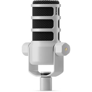 RODE PodMic Mikrofon, weiß, dynamisches Podcast-Mikrofon, Nierencharakteristik