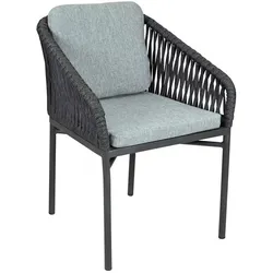 sitMOBILIA Gartenstuhl Basto Aluminium Grau Anthrazit