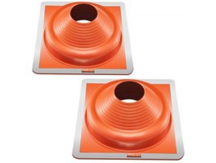 VEVOR Solin de Toit pour Tuyaux 170-355 mm Étanchéité Toiture Flexible Silicone, Lot de 2, Base Carrée en Métal, Haute Température -74℃-225℃, pour Cheminée, Poêle à Bois, Tuyaux d'Aération Extérieur