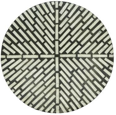 Saro Lifestyle "Geometric Capiz Design Table Mats (Set of 4) - 15"""
