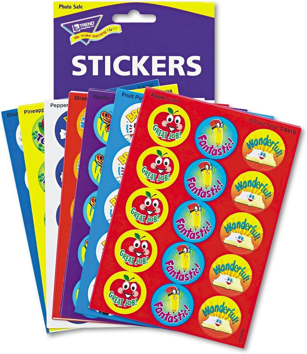 Set van 300 geurstickers met positieve boodschappen