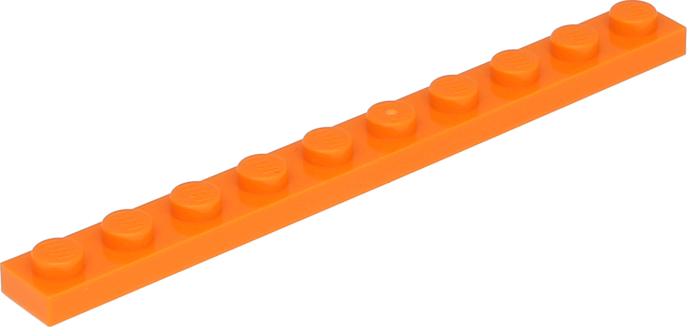 Lego 1x10 Platten 4477 - 250 Stück Orange
