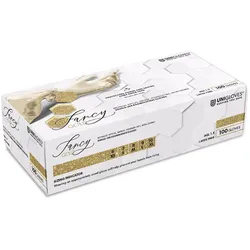 Unigloves FANCY GOLD Nitril U.-Handschuhe Gr. XS (100 Stck.) unsteril, puderfrei...