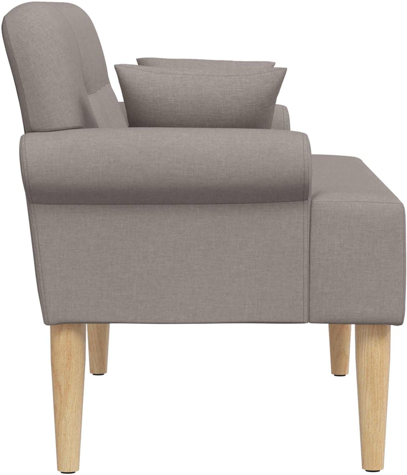 vidaXL Canapé love seat avec capitonnage en boutons Taupe