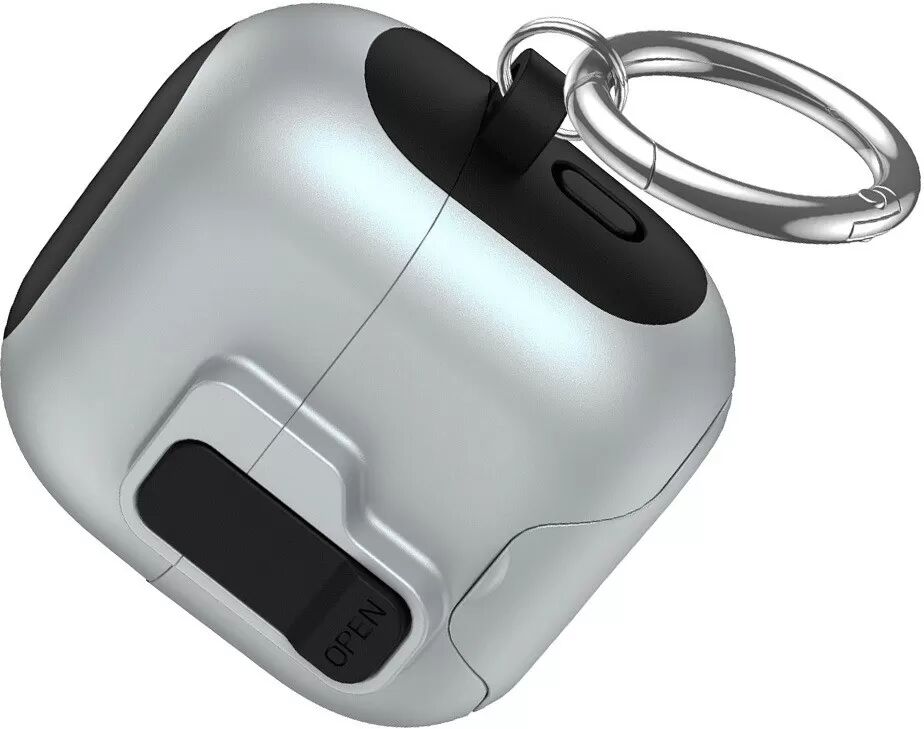 INF Étui TPU de protection pour écouteurs compatible avec Huawei FreeClip 2 - Couvercle à verrouillage automatique, antichoc Gris