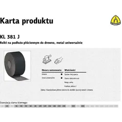 Klingspor, Schleifmittel, Leinwandroller KL381J 150mm, 150mm (50lfm) (150)