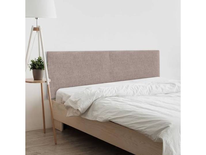 DHOME Plain Natural Linen Headboard gepolstertes Bett Kopfteil Modernes Schlafzimmer TOP Trending (Erde, 210cm Dual (Betten 200))
