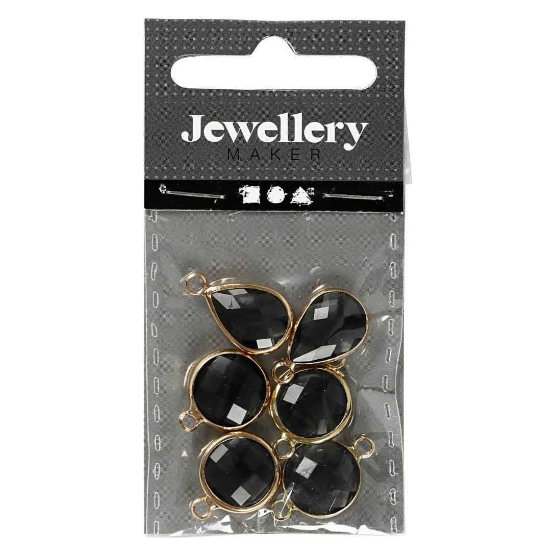 Creativ Company Anhänger 15-20 mm, Schwarz, 1 Pck. (61021)