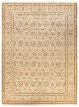 Overton Hand Knotted Wool Vintage Inspired Traditional Mogul Ivory Area Rug - 9 X 12