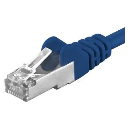 PremiumCord Patch kabel S-FTP Cat6a modra networking cable Blue SF/UTP (S-FTP) (SF/UTP, CAT6a, 5 m) (SP6ASFTP050B)