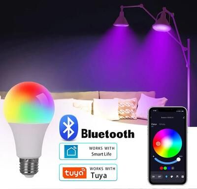 Multisell Products Hub Smart RGB LED Bulb With Bluetooth Control Dimmable For Home Bedroom & Party Smart RGB LED Bulb With Bluetooth Control Dimmable For Home Bedroom & Party