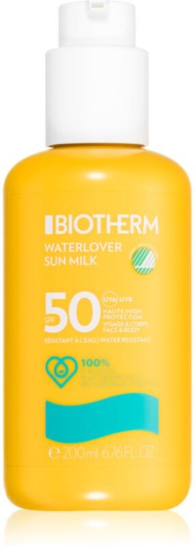 Biotherm Waterlover Sun Milk SPF 50 lait solaire waterproof SPF 50 mixte 200 ml