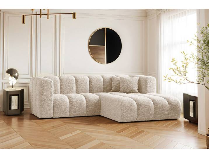 Kaiser Möbel Ecksofa L-form Sofa Grand Modular Stoff Haga und Salvador, Große Auswahl an Farben, moderner Stil, modular