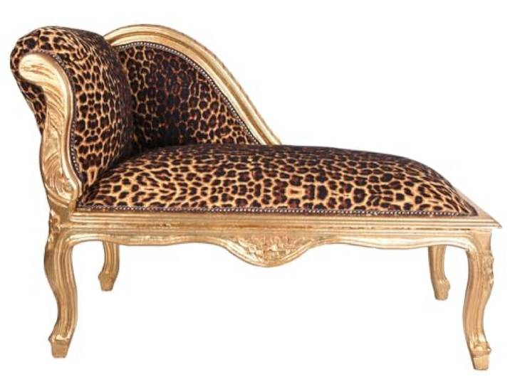 Unbekannt Canapé Recamiere Leopard Gold Sofa Palast Hocker Polstersitz Couch gepolstert Antikstil cat508a16 Palazzo Exklusiv