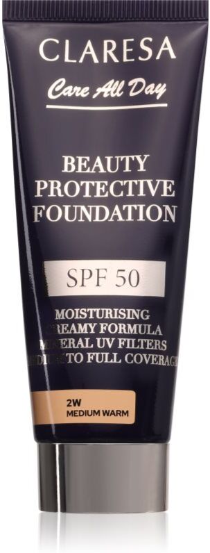 Claresa Care All Day Beauty Protective Foundation skin protecting foundation SPF 50 shade 2W Medium Warm 30 ml