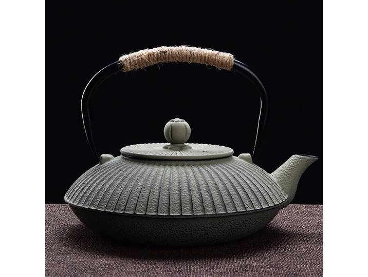 Bouilloire métallique parapluie créative de 800ML, théière en fonte, bouilloire japonaise en fer pour l'eau bouillante et la fabrication de thé