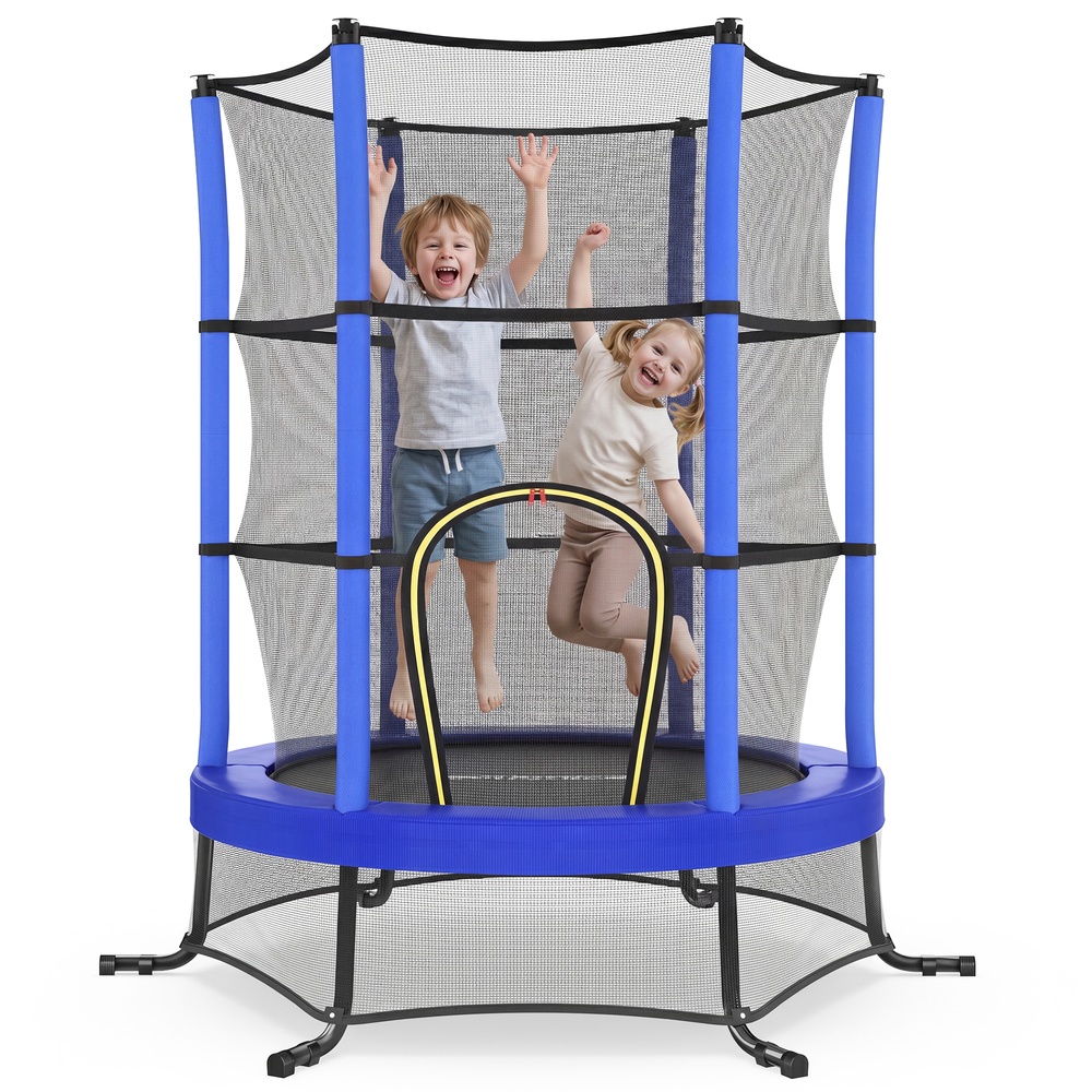 SONGMICS Trampolin Kinder, 174 cm Kindertrampolin mit Sicherheitsnetz STR050Q101