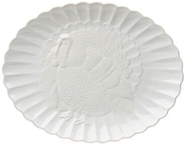 Lenox French Perle Carved Turkey Platter