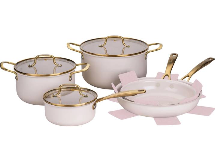 Topf-Set FACKELMANN Signature , beige (beige, gold), 1 l, Töpfe, Topf-Set