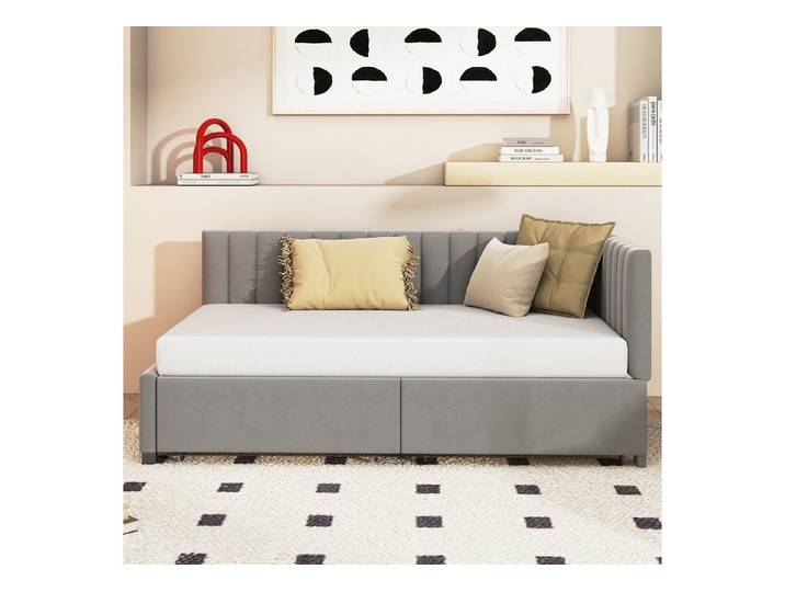 MODFU Schlafsofa Jugendbett Sofabett, Einzelbett mit Lattenrost, ohne Matratze
