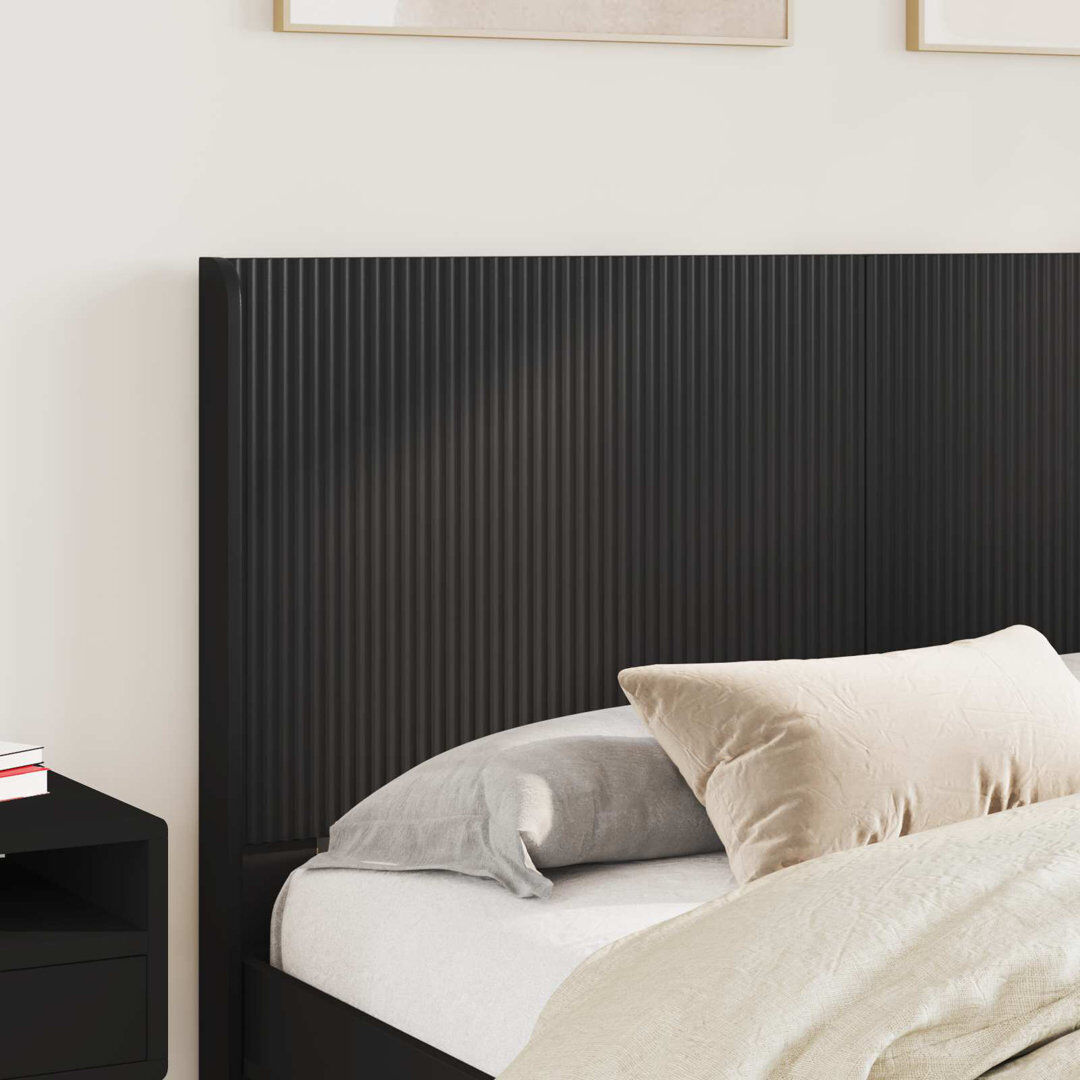 Rio Panel Headboard Black European Double (140 x 200 cm)