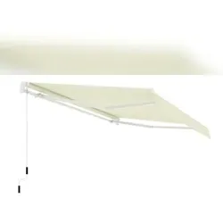 Markise Gelenkarmmarkise  3.95 x 2.5 m beige UV-Schutz Wasserbeständig Terrasse Balkon Garten