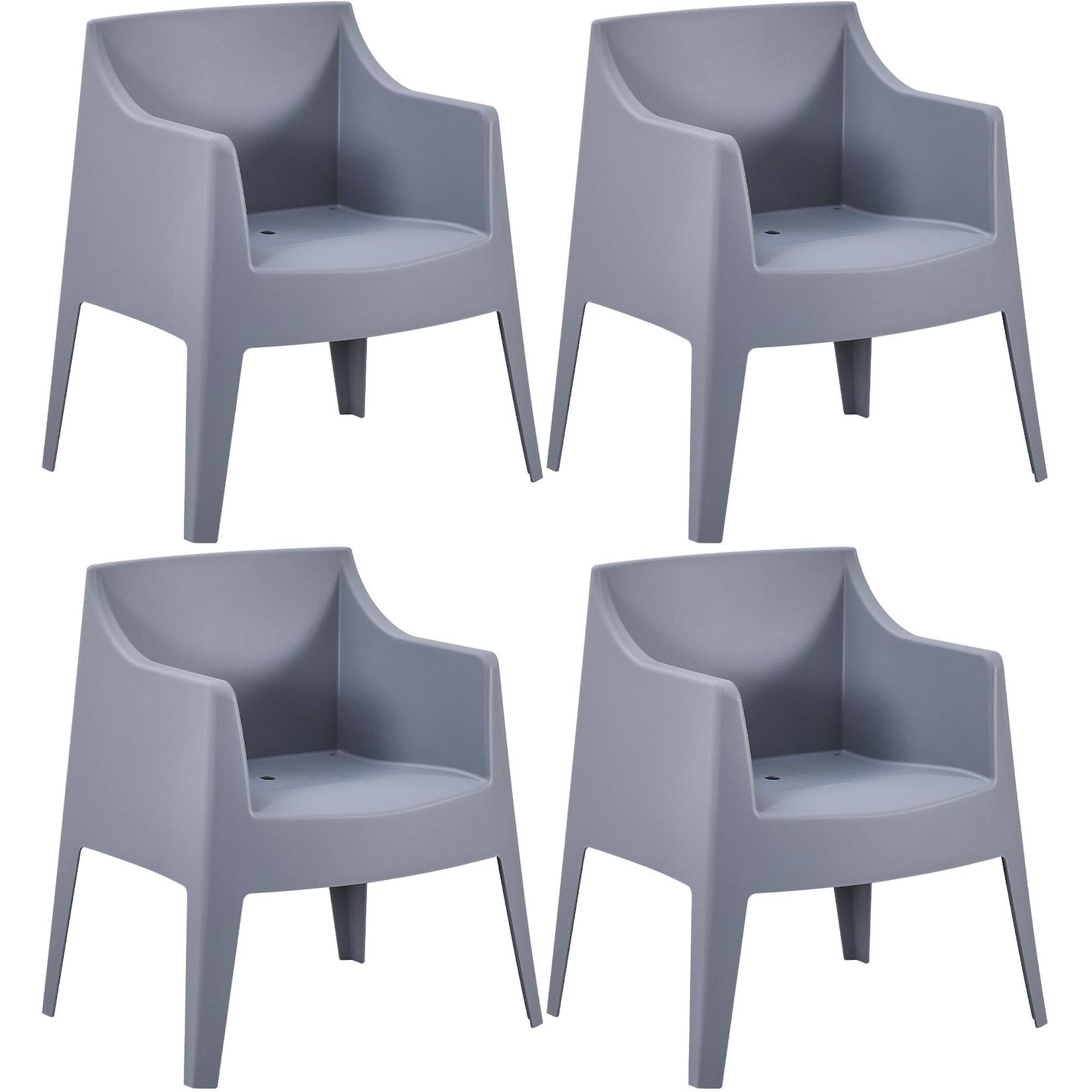 CLP 4er Set Stühle Bartal Farbe: grau