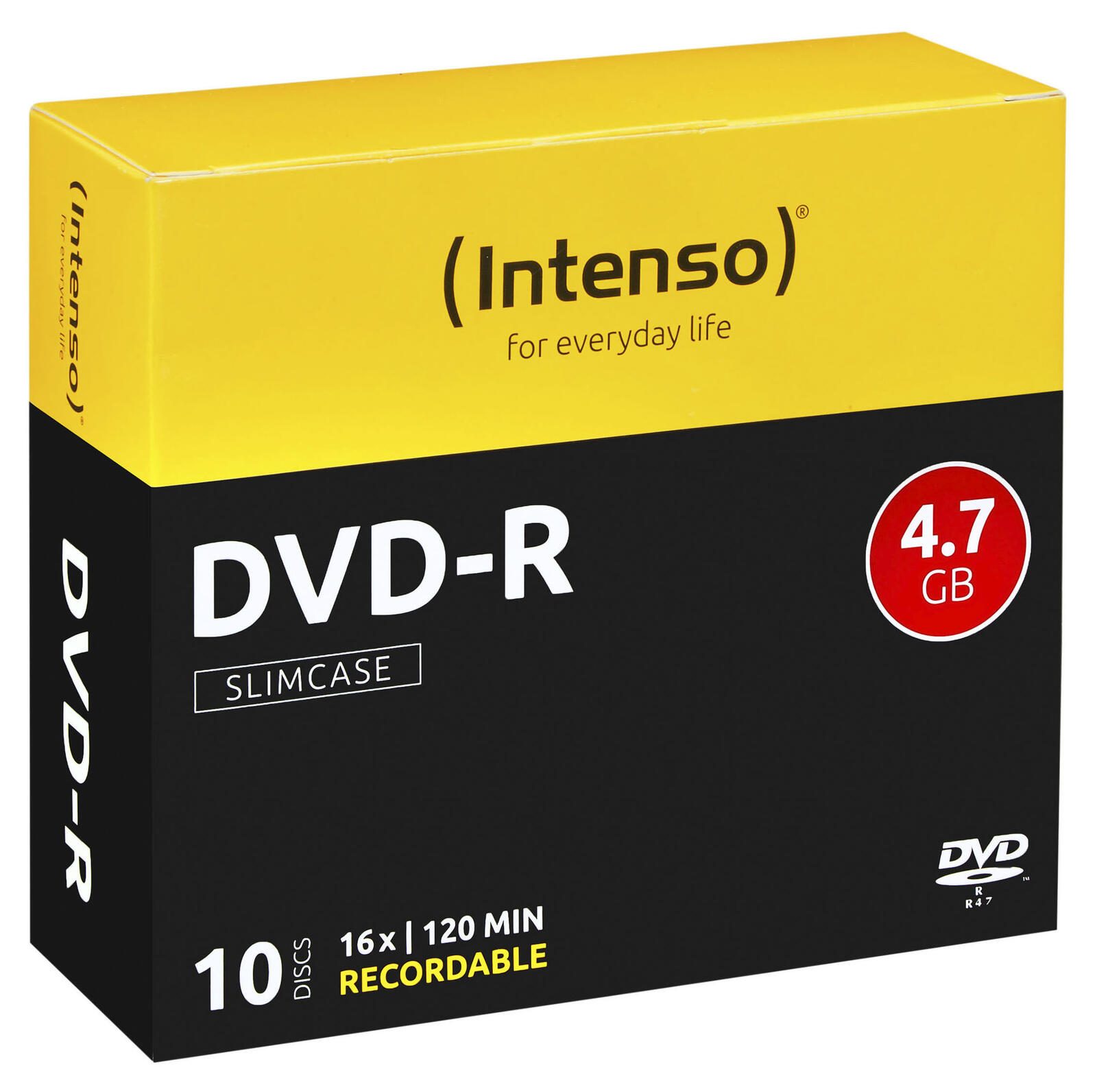 Intenso DVD-R 4,7GB 16x 10erSC Slim Case 4101652