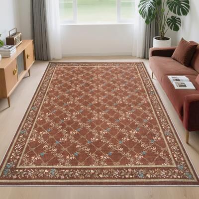 "Garvee Modern 10'X13'Area Rug,Floral Geometric Soft Foldable Washable Rug - 2'3"" x 12' Runner"