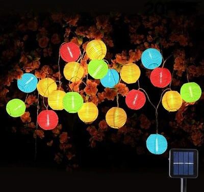 Uplifted Finds 10 LED Solar Globe Lantern String Lights   Waterproof Outdoor Garland For Garden, Weddings & Parties 10 LED Solar Globe Lantern String Lights   Waterproof Outdoor Garland For Garden, Weddings & Parties