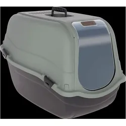 Kerbl Katzentoilete Emma Eco XL 65x44x46, schwarz/grüngrau (Katzenklo geschlossen), Katzenklo