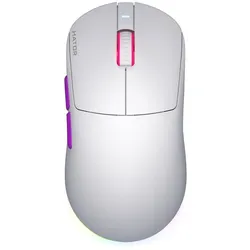 Hator Quasar 3 Ultra 8K Wireless (Kabelgebunden, Kabellos), Maus, Violett, Weiss